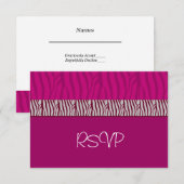 RSVP de mariage rose vif (Devant / Derrière)