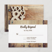 RSVP de mariage Rustique Bois Toi et Moi (Devant / Derrière)