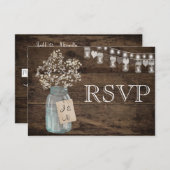 RSVP de mariage rustique floral à la grange de cam (Devant / Derrière)