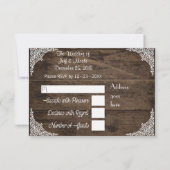 RSVP de mariage rustique floral de grange de campa (Dos)