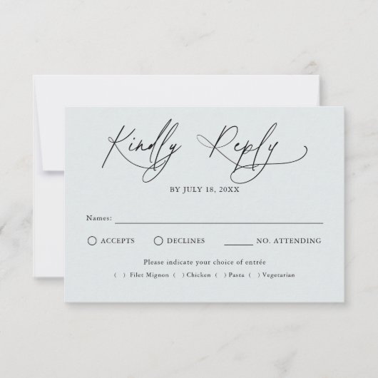 RSVP de mariage traditionnel écriture moderne (Devant)