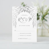 RSVP de mariage Under the Willows Faux Argent (Debout devant)