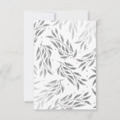 RSVP de mariage Under the Willows Faux Argent (Dos)
