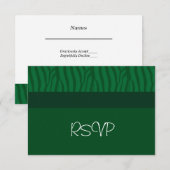 RSVP de mariage vert gazon (Devant / Derrière)