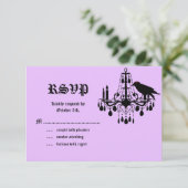 RSVP de squelettes glamour en violet (Debout devant)