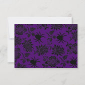 RSVP de squelettes glamour en violet (Dos)