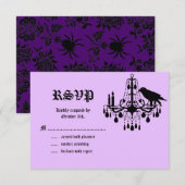 RSVP de squelettes glamour en violet (Devant / Derrière)