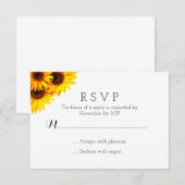 RSVP de tournesol simple (Devant / Derrière)