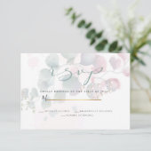 RSVP | Delicate Waterverf Eucalyptus gebladerte Kaart (Staand voorkant)