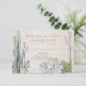 RSVP Desert Cactus Succulent Moderne Typografie (Staand voorkant)
