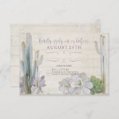 RSVP Desert Cactus Succulent Moderne Typografie (Voorkant / Achterkant)