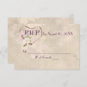 RSVP du coeur du ruban mariage