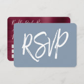 RSVP - Dusty Blue en Cranberry Bourgondië (Voorkant / Achterkant)