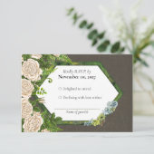 RSVP Earthy carte de fougère rose rustique avec li (Debout devant)