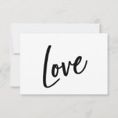 RSVP Écriture manuscrite moderne Mariage noir blan (Dos)