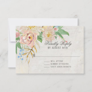RSVP Eenvoudig Eucalyptusblad Bloemen Roos Marmere Kaartje
