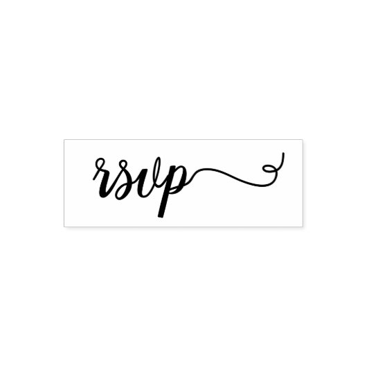 RSVP eenvoudig zwart script Zelfinktende Stempel (Design)