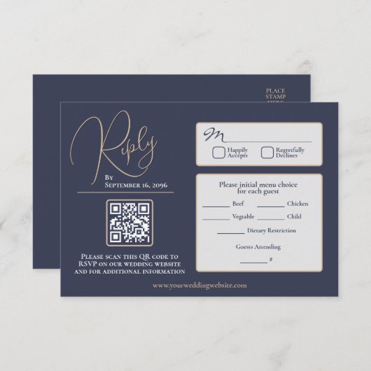 RSVP élégant (Devant / Derrière)