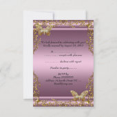 RSVP Elegant Anniversaire Pink Gold Papillon (Dos)