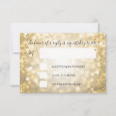 RSVP Elegant Champagne d'or Mariage bleu marine (Devant)