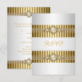 RSVP Élégant Collier Perle Blanche Or 30ème Annive (Devant / Derrière)