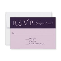 RSVP Elegant Dark Plum Affordable Wedding Response