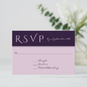 RSVP Elegant Dark Plum Affordable Wedding Response (Staand voorkant)