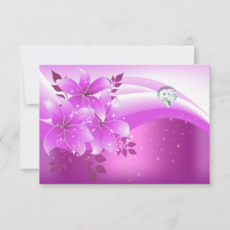 RSVP Élégant Fleur Rose Diamant Bijou Fête
