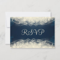 RSVP Elegant Lace en Pearls op Donkerblauw