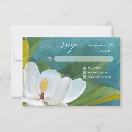RSVP Elegant Magnolia Romantique Typographie Flora