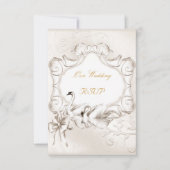 RSVP Elégant Mariage Blanc Crème Swans Set (Devant)