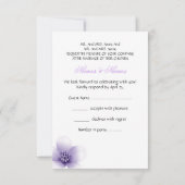 RSVP Élégant Mariage Lavande Violet Lilas 6 (Dos)