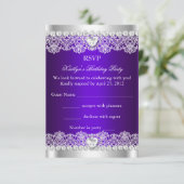 RSVP Elegant Royal Purple Lace Soie Anniversaire (Debout devant)