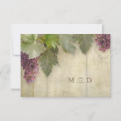 RSVP Elegant Rustic Vineyard Winery Wedding Kaartje (Achterkant)