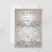 RSVP Elegant Wedding Cream Diamond Heart (Devant)