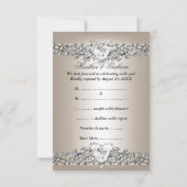 RSVP Elegant Wedding Cream Diamond Heart (Dos)