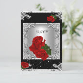 RSVP Élégante 50e fête d'anniversaire Red Rose Sil (Debout devant)
