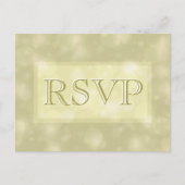 RSVP - Elegante gouden bokeh lampen Uitnodiging Briefkaart (Voorkant)