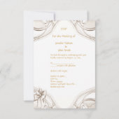 RSVP Elegante Huwelijk Witte Crème Zwanen Set (Achterkant)