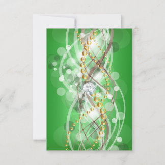 RSVP Elegante Lim Groen Goud Diamant Sieraad Feest Kaartje