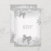 RSVP Elégante Parties scintillant de mariage Argen (Devant / Derrière)