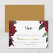 RSVP | Elegante rijke bordeauxrode Marsala bloem (Voorkant / Achterkant)