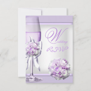 RSVP Elegante Trouw Lavendel Paars Lilac 3 Kaartje