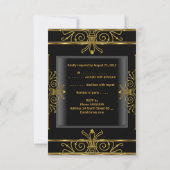 RSVP Elegante Zwart Goud Art Deco 2 (Achterkant)