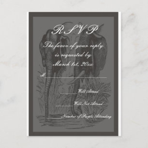 RSVP Elephant Wedding Uitnodiging Briefkaart