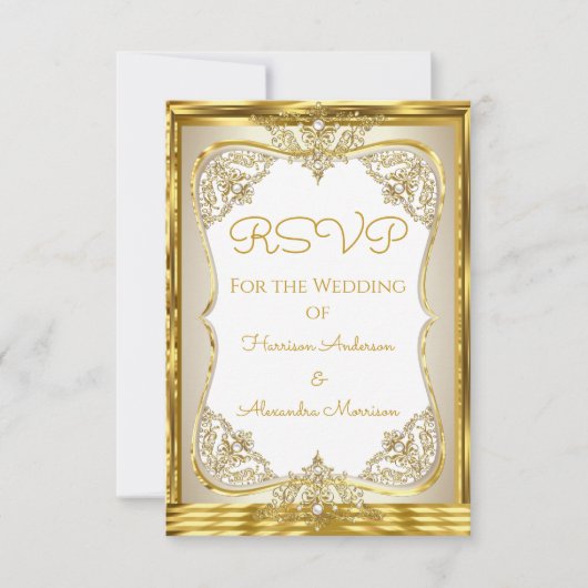 RSVP Elite Mariage Or blanc beige crème perle (Devant)