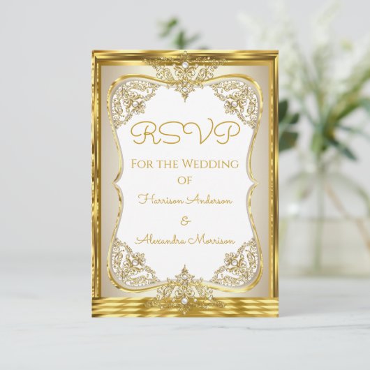 RSVP Elite Mariage Or blanc beige crème perle (Debout devant)