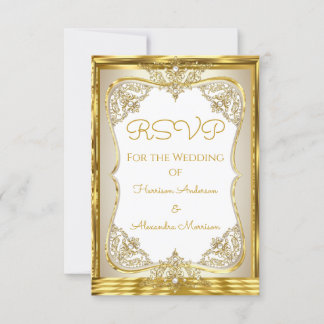 RSVP Elite Mariage Or Blanc beige Crème Perle