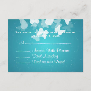 RSVP Elusive Butterflies Blue Kaartje