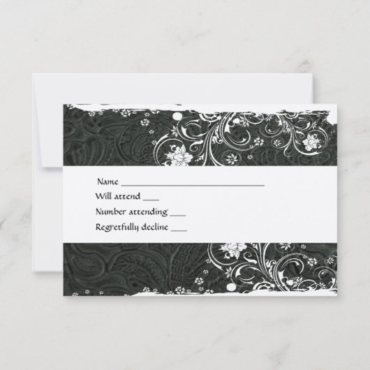 RSVP en cuir noir rustique (Dos)